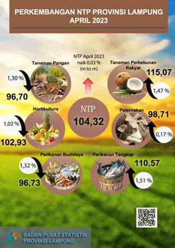 Perkembangan Nilai Tukar Petani Provinsi Lampung April 2023